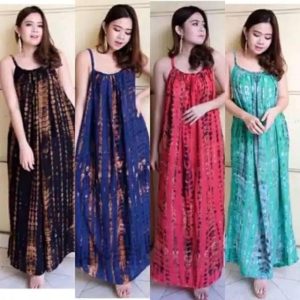 Dress Lobek Daster Tie Dye Bali Panjang