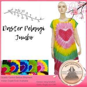 Daster Super Jumbo LD 130 Pelangi | Dress Bali Big Size